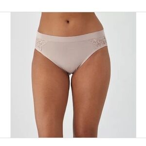 Bali Women's Breathe Lace High-Cut Underwear Gray Size XL 00436